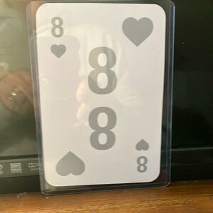 Gucci Large Format Playing Card in a protective case 8 of Hearts.  Collectible